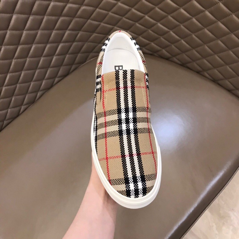 Giày lười nam thương hiệu Burberry cao cấp hoạ tiết kẻ cổ điển phong cách