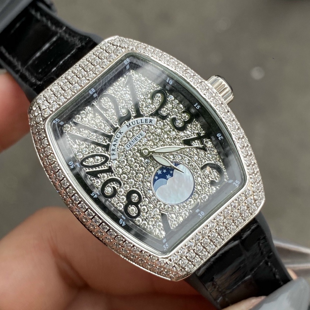 Đồng Hồ Nữ Franck Muller Vanguard Dây Da Cao Cấp V32