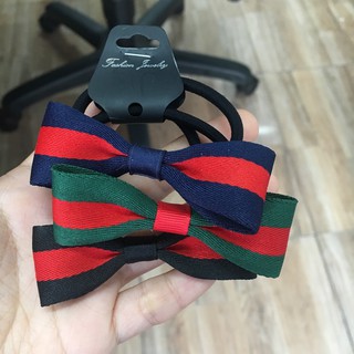 Combo 3 cột tóc nơ họa tiết GUCCI