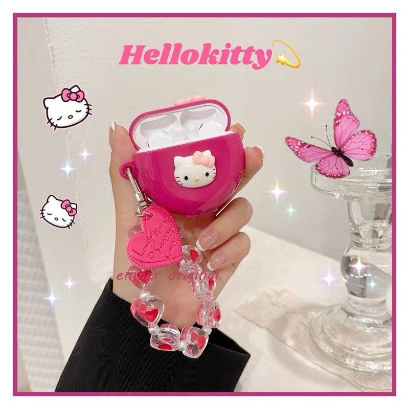 Vỏ Bảo Vệ Hộp Sạc Tai Nghe Huawei Freebuds 3/4 Bằng Silicon Mềm Hình Hello Kitty Đáng Yêu
