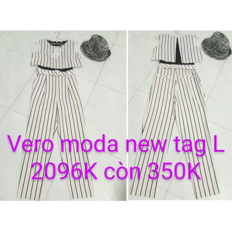Jumpsuits sọc trắng đen