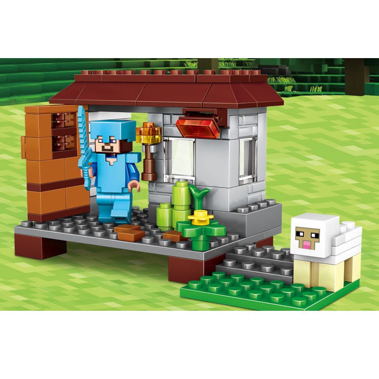 [XẢ HÀNG]Lego Minecraftt💖Trang Trại Nhỏ Của Bé Chuỗi Lego Minecraftt[300 CT]