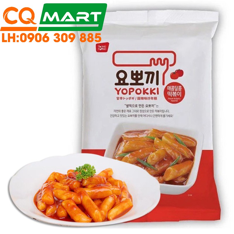 Bánh Gạo Topokki Vị Cay Ngọt Yopokki gói 140g