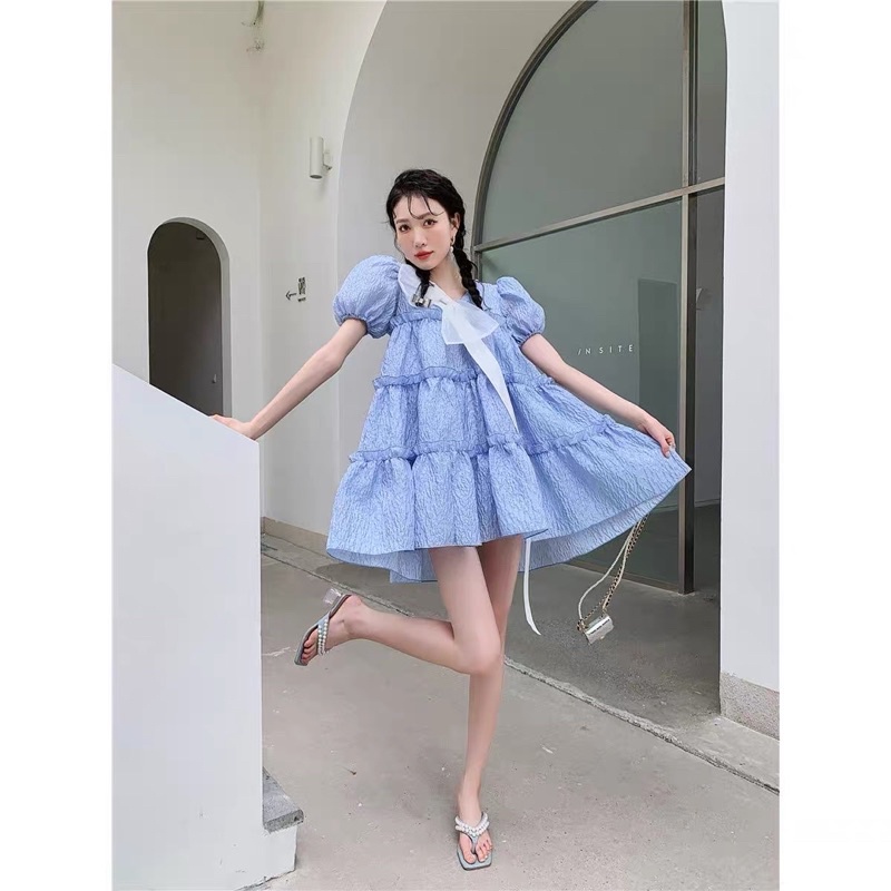 ⚡️Hàng Quảng Châu 100%⚡️Đầm babydoll tầng cho cô nàng điệu đà