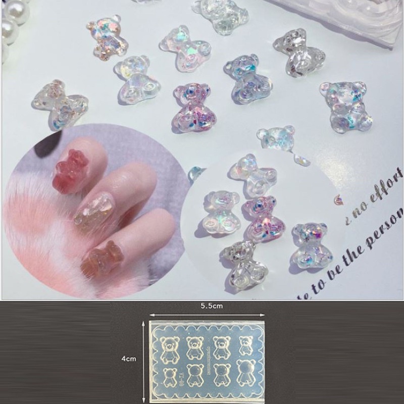 khuôn silicon tạo hình trang trí móng