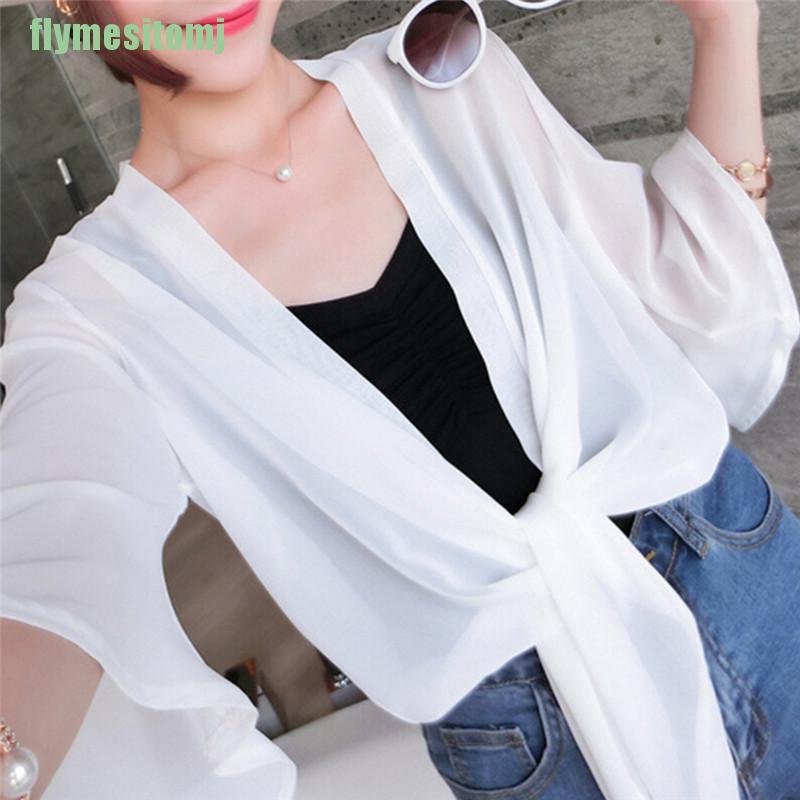 Áo cardigan vải voan mặc ngoài bikini bảo vệ khỏi ánh nắng thời trang mùa hè cho nữ