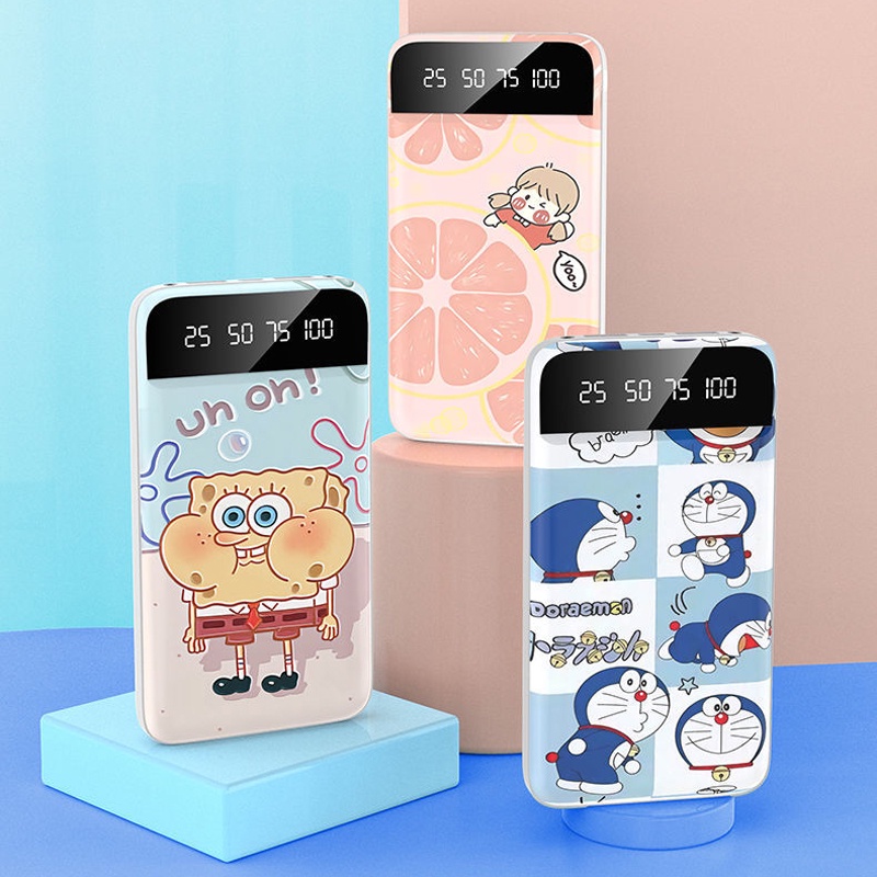 KRECOO sạc dự phòng 10000mah 20000mah Phim hoạt hình Mini Pin Pin Lithium Polymer Màn Hình Kỹ Thuật Số Cho Apple Android