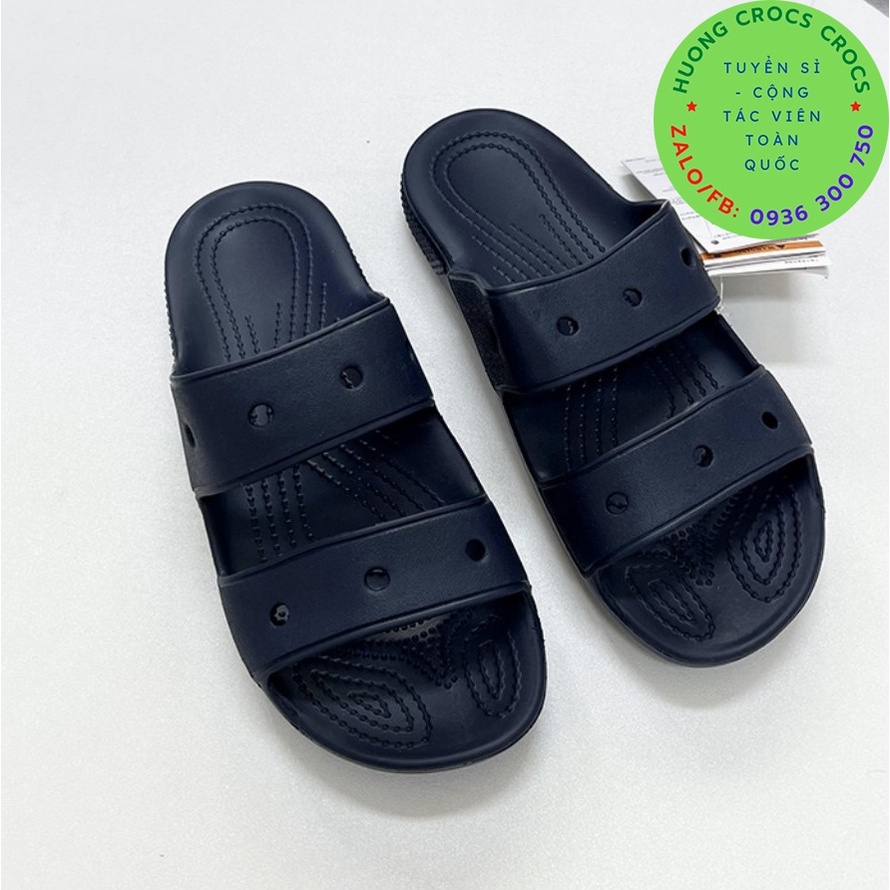 DÉP LÊ 2 QUAI NGANG CROCS BAND CLASSIC MÀU NAVY CHO CẢ NAM VÀ NỮ HÀNG CHUẨN XỊN FULL BOX