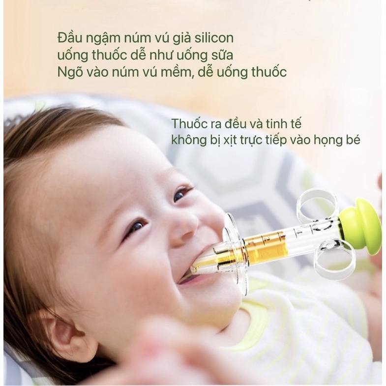 Bộ dụng cụ bón thuốc silicone có hộp đựng mềm mại, bón sữa, bón nước trái cây cho trẻ em siêu tiện lợi