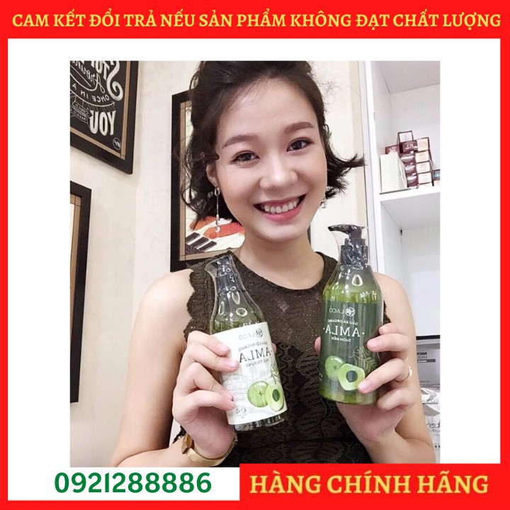 Combo dầu gội, xả và serum kích thích mọc tóc ORGANIC AMLA LACO, ngăn ngừa rụng tóc, giúp toc suôn mượt