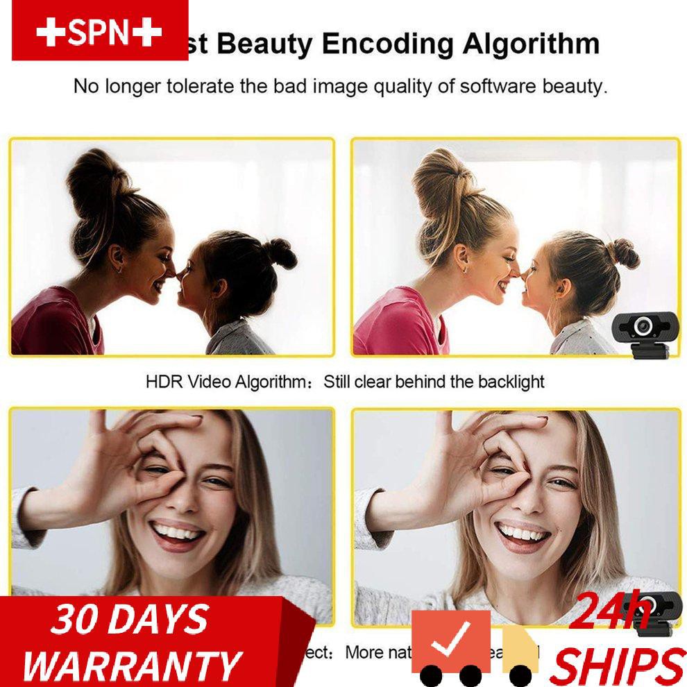 Webcam Hd 1080p Tích Hợp Micro Tự Động Lấy Nét Màu Sắc Dành Cho Laptop / Máy Tính Bàn | BigBuy360 - bigbuy360.vn