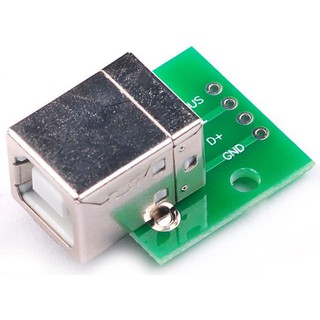 2 X Usb Type B Female Socket Breakout Board 2.54Mm Pitch Adapter Connector
