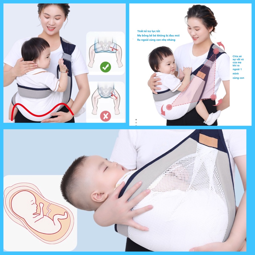Địu em bé - địu cho bé,Đai Địu Em Bé Phía Trước Ngang Hông Siêu Nhẹ,cho bé 3 - 36 tháng【MY-BDWH/F】