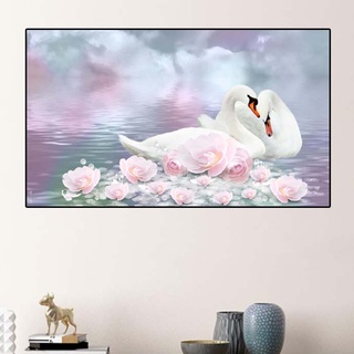 50x100 Tranh thiên Nga dán tường trang trí nhà cửa đẹp hiện đại treo tường phòng ngủ, phòng khách, bếp, cầu thang