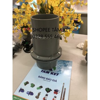 GIẾNG 2 ĐẦU GẮN ỐNG PVC PHI 140 ( VAN 1 CHIỀU LÁ LẬT, MẦU XÁM )