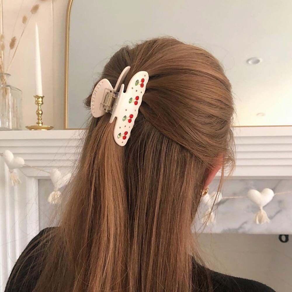 Kẹp Tóc Hình Quả Cherry Thời Trang|Anh Đào Trắng Kim Cương|Đồ Trang Trí Tóc