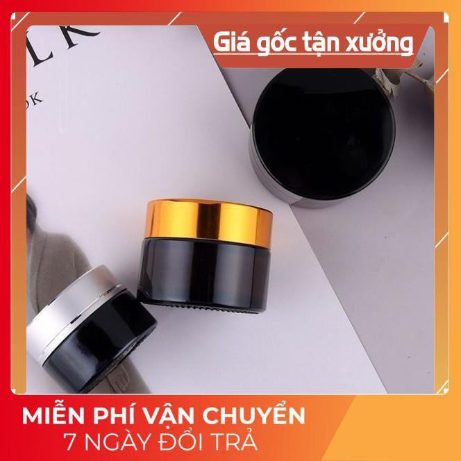 Hủ Đựng Kem ❤ TOP GIÁ RẺ ❤ Hũ Chiết Kem Thủy Tinh Nâu 50g/100g Nắp Vàng/Đen chiết mỹ phẩm , phụ kiện du lịch