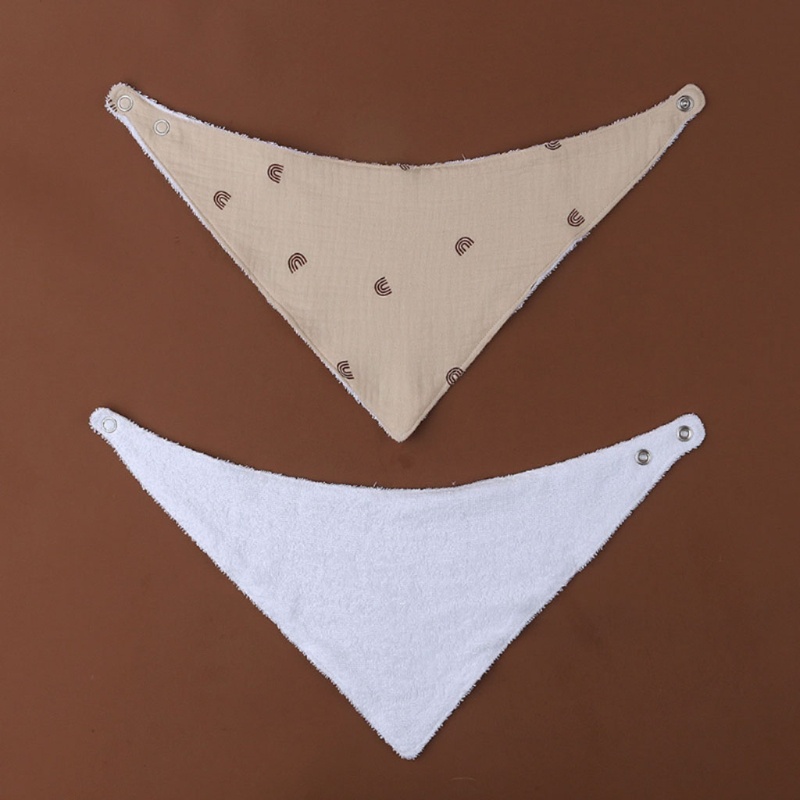 Yếm Ăn Hình Tam Giác Bằng Cotton Mềm Mại Cho Bé