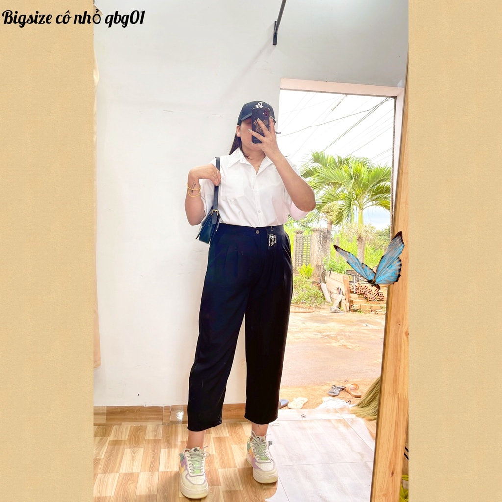 Quần Baggy Bigsize Phom Rộng Mặc Đi Làm,Đi Học,Đi Chơi Cực Thoải Mái MÃ QBG01