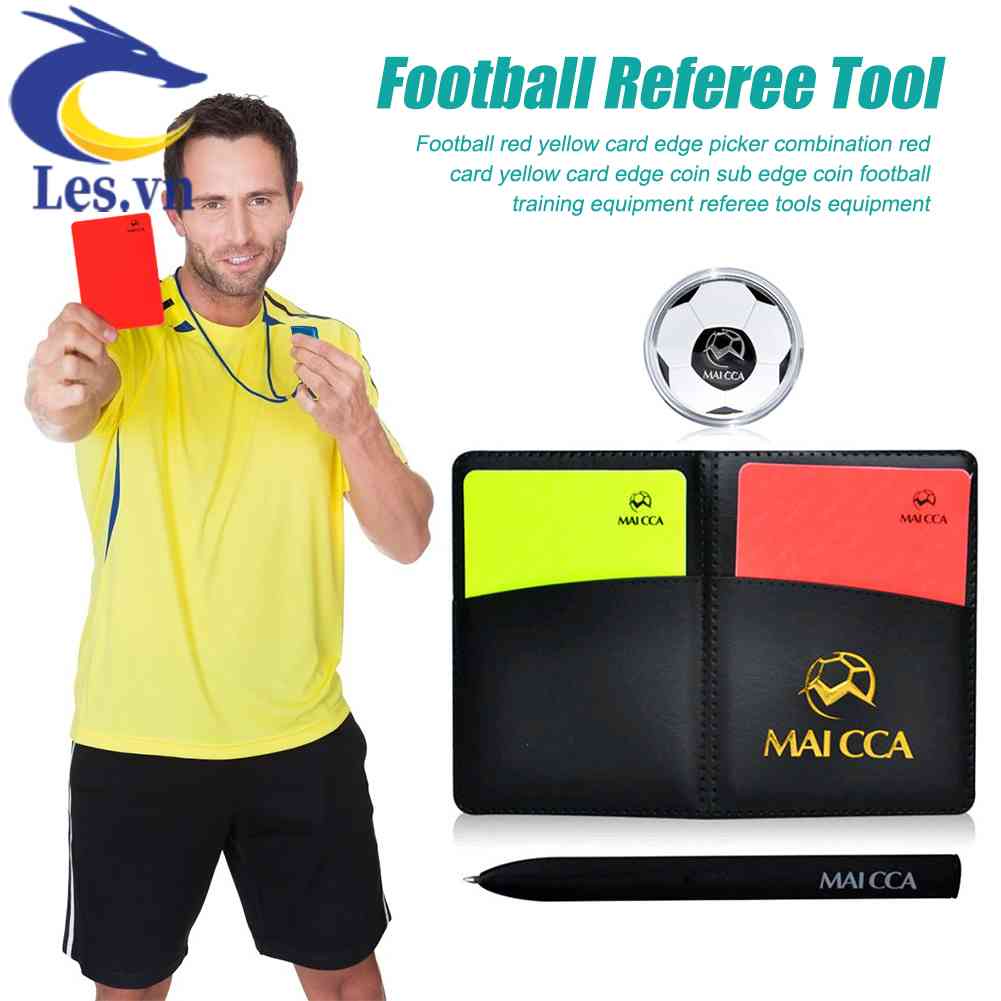 1 Bộ Thẻ Đồng Xu Vàng / Đỏ Cho Trọng Tài Bóng Đá