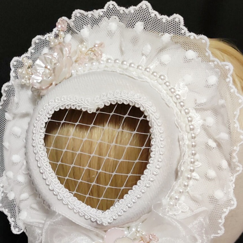 Mũ Nơ Hoa Phong Cách Hoàng Gia Lolita Dành Cho Nữ