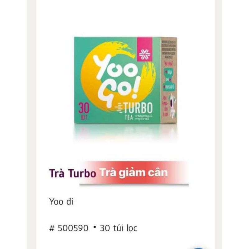 Trà giảm cân ,thanh lọc đường tiêu hóa Yoo go turbo tea