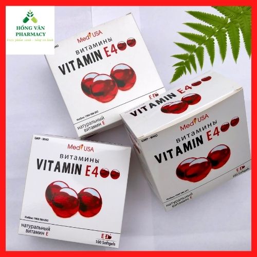 Viên uống đẹp da Vitamin E đỏ kèm lô hội, chống lão hóa, giúp sáng da, ngăn ngừa nếp nhăn