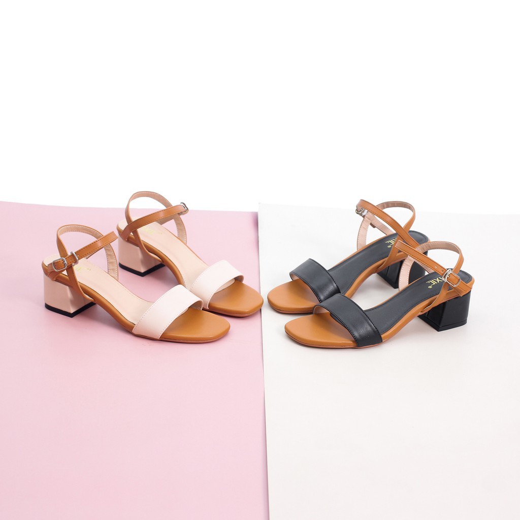 Giày Sandal Cao Gót 3cm Mix Nhiều Màu X476