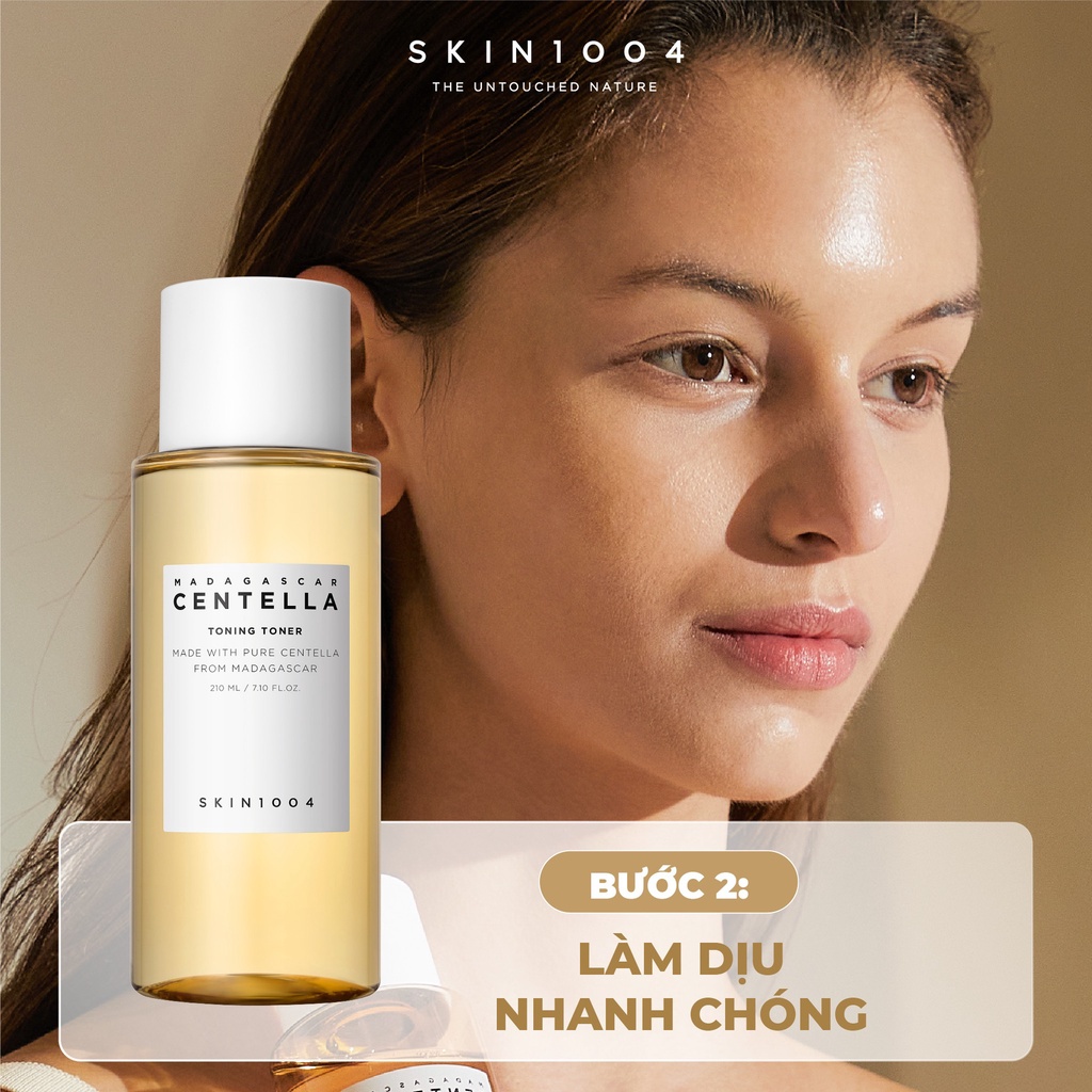 Nước Hoa Hồng Phục Hồi Và Tái Tạo Da Chiết Xuất Rau Má Skin1004 Madagascar Centella Toning Toner 400ml/210ml
