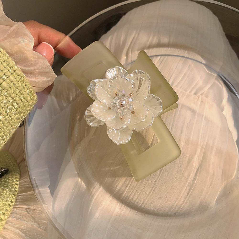 IVORY Kẹp Tóc Càng Cua Hình Cá Mập Bằng Acrylic Kiểu Retro Nhật Hàn Dễ Thương