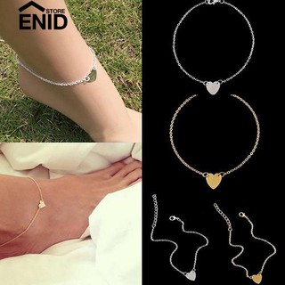 Lắc chân hợp kim mặt hình trái tim