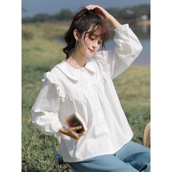 ÁO SOMI CỔ SEN VAI BÈO DỄ THƯƠNG