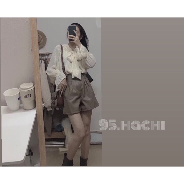 ÁO SƠ MI KIỂU CÁCH ĐIỆU CÓ BUỘC NƠ Ở CỔ( áo kiểu bèo)