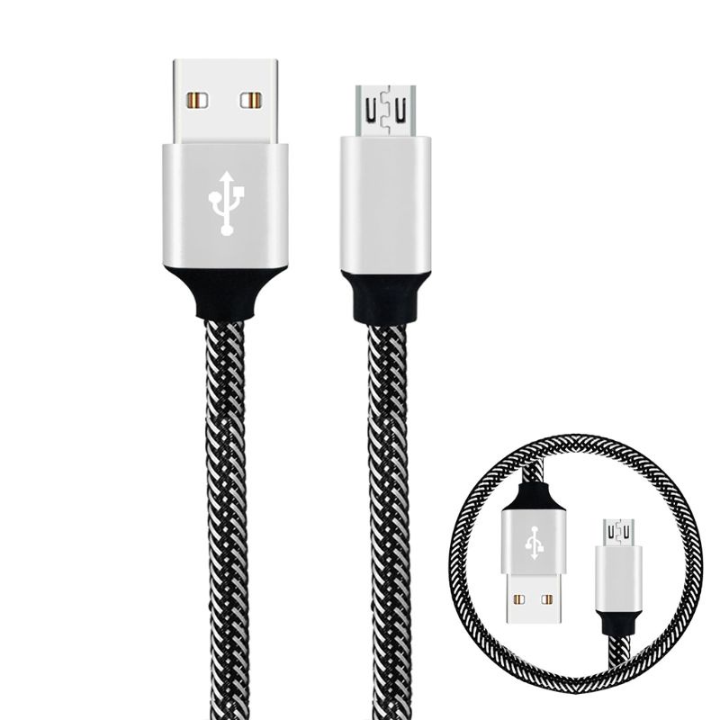 Cáp Sạc Nhanh Micro USB Dạng Bện 3A Cho Điện Thoại Thông Minh / Máy Tính Bảng Android S7 S6