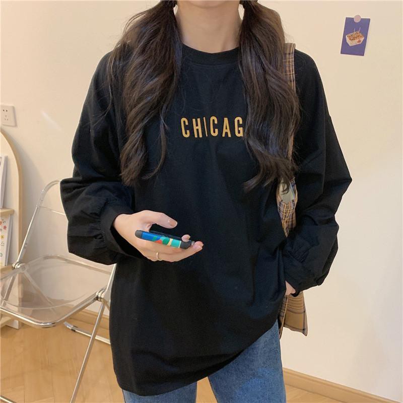 Áo thun dài tay form rộng unisex |in họa tiết dễ thương - Nhận mai - 30092020650