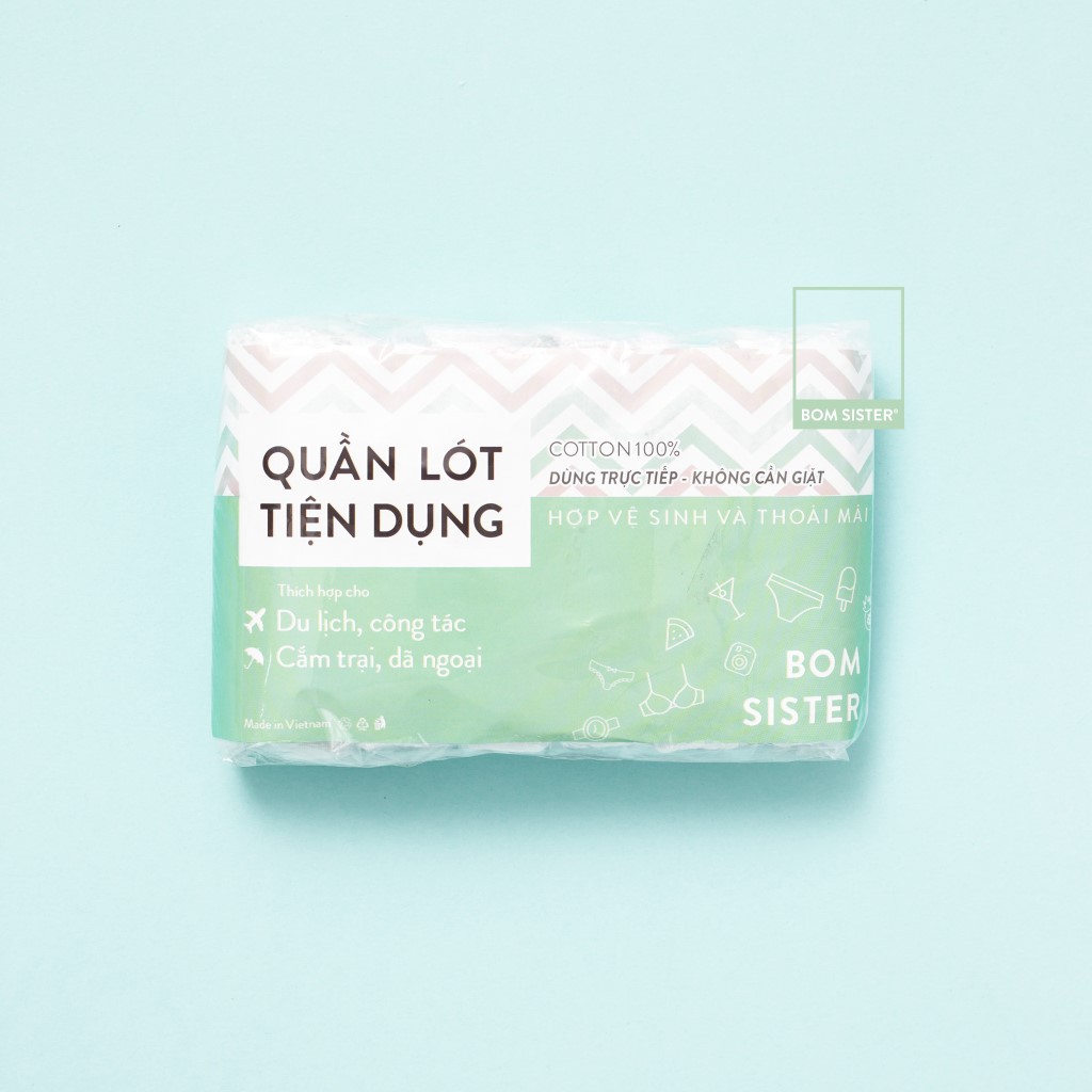  Combo 6 quần lót cotton sử dụng 1 lần BOM SISTER Q221 | BigBuy360 - bigbuy360.vn