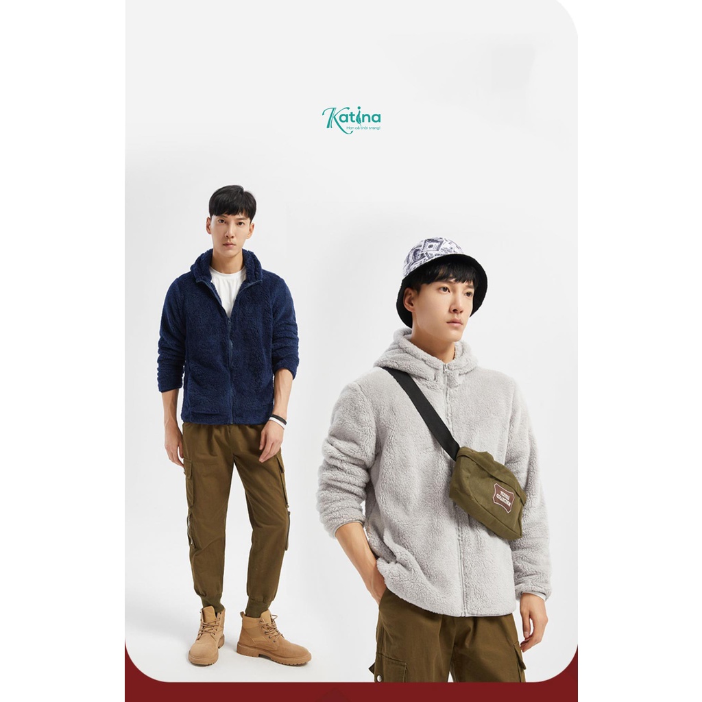 Áo khoác lông Katina cho nam có size đại 90-100kg mặc mùa thu đông ấm áp