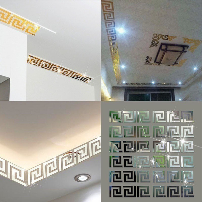 10 cái acrylic Gương Tường Decal Nghệ thuật Dán Đề can Trang trí nội thất