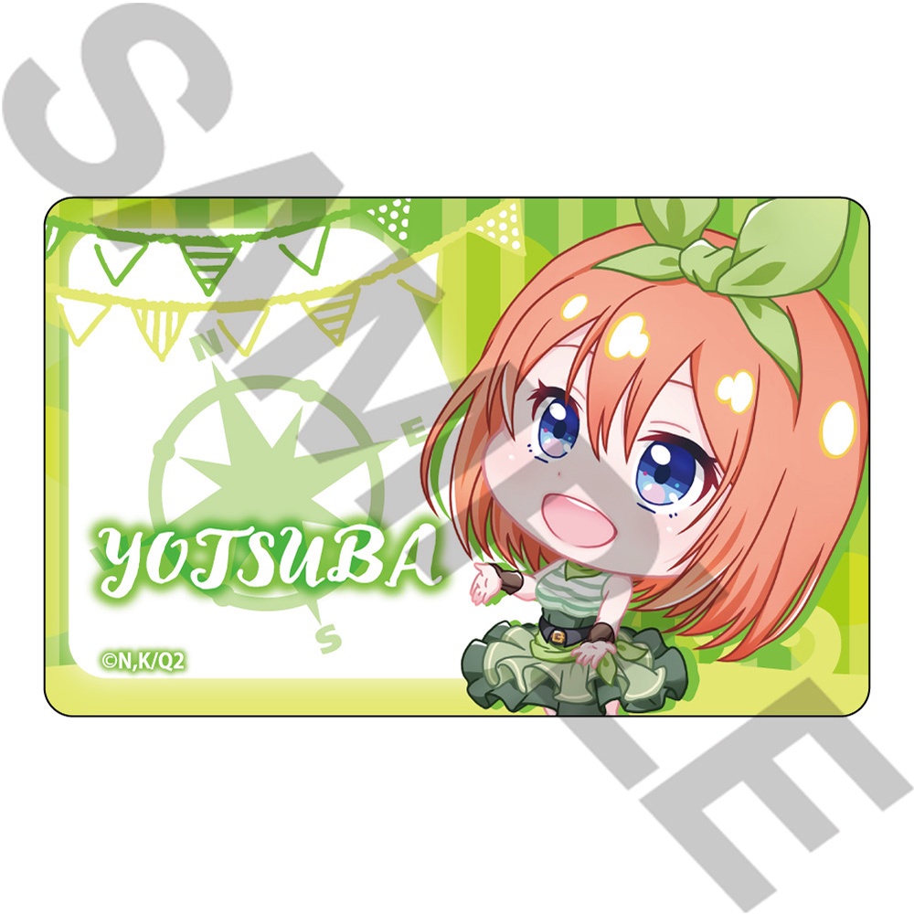 Ảnh card bo góc in hình Gotoubun No Hanayome CƯỚP BIỂN ver Nhà Có 5 Nàng Dâu thẻ bo viền 5*8cm suu tầm