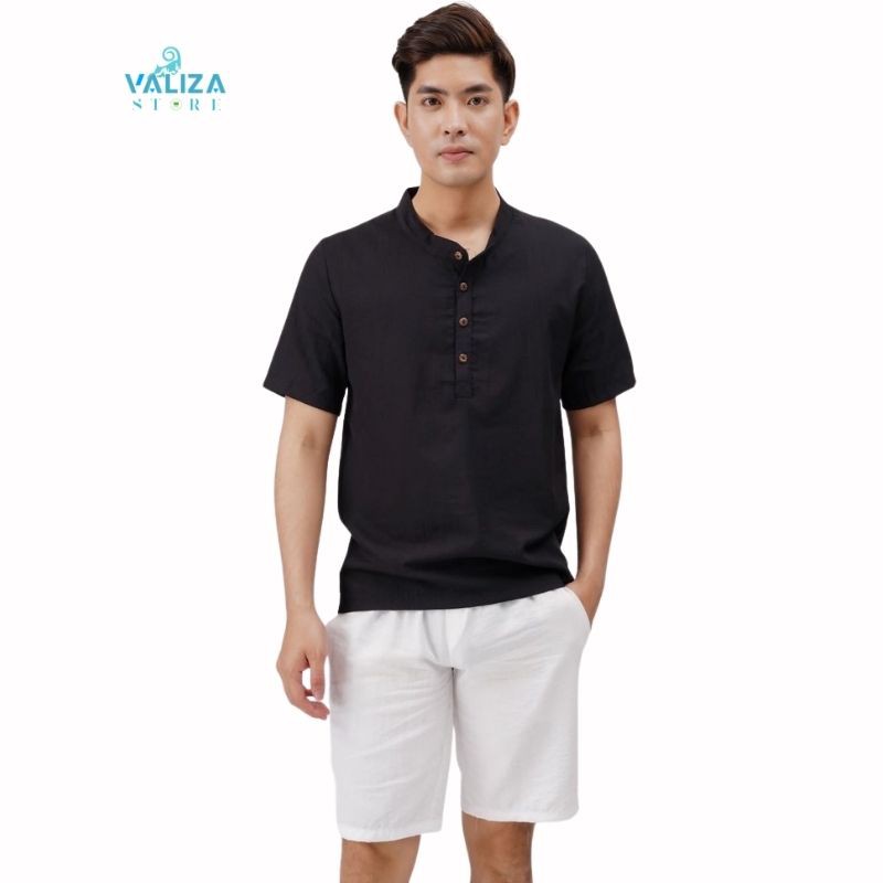 [TẶNG 1 KHẨU TRANG] Áo Đũi Nam Cổ Tàu Ngắn Tay Đẹp Cao Cấp VALIZA |AD63| | BigBuy360 - bigbuy360.vn