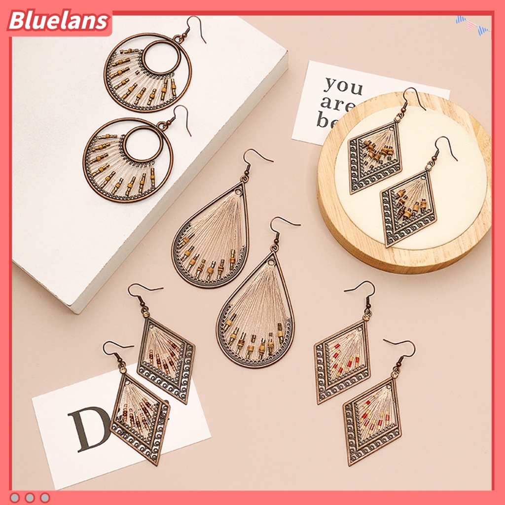 Đôi Bông Tai Họa Tiết Hình Học Thời Trang Cho Nữ