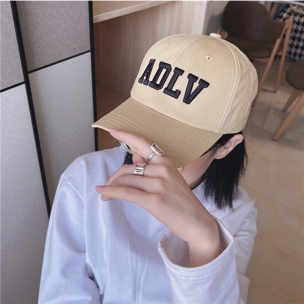 Nón kết nữ, mũ lưỡi trai đẹp phong cách Hàn Quốc, thêu chữ ADLV siêu ngầu