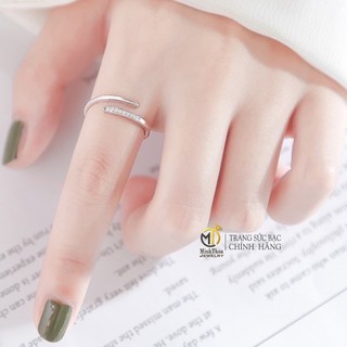 Nhẫn bạc nữ đẹp dáng hở đơn giản cá tính phụ kiện trang sức bạc ta Minh Thoa JEWELRY