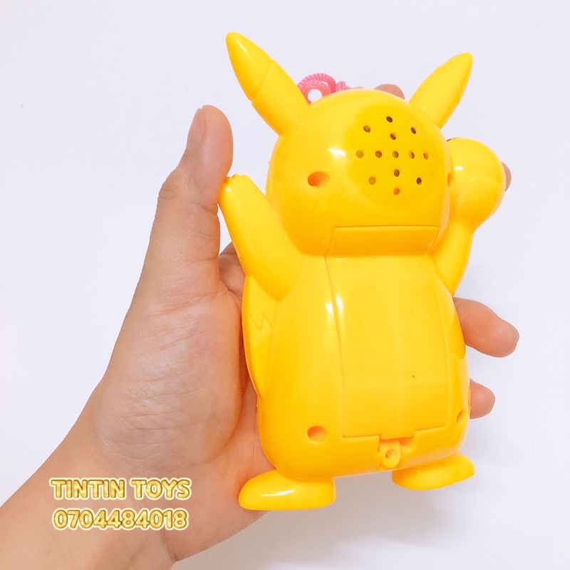 [có NHẠC] Đồ chơi điện thoại Pikachu màu vàng, phát ra âm thanh vui nhộn kích thích sự phát triển sáng tạo của bé