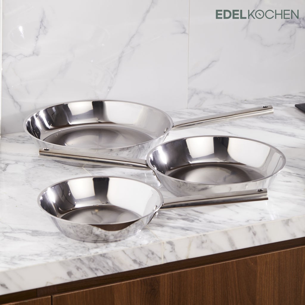 Chảo Inox 304 Edelkochen IO 3 đáy 20cm cao cấp