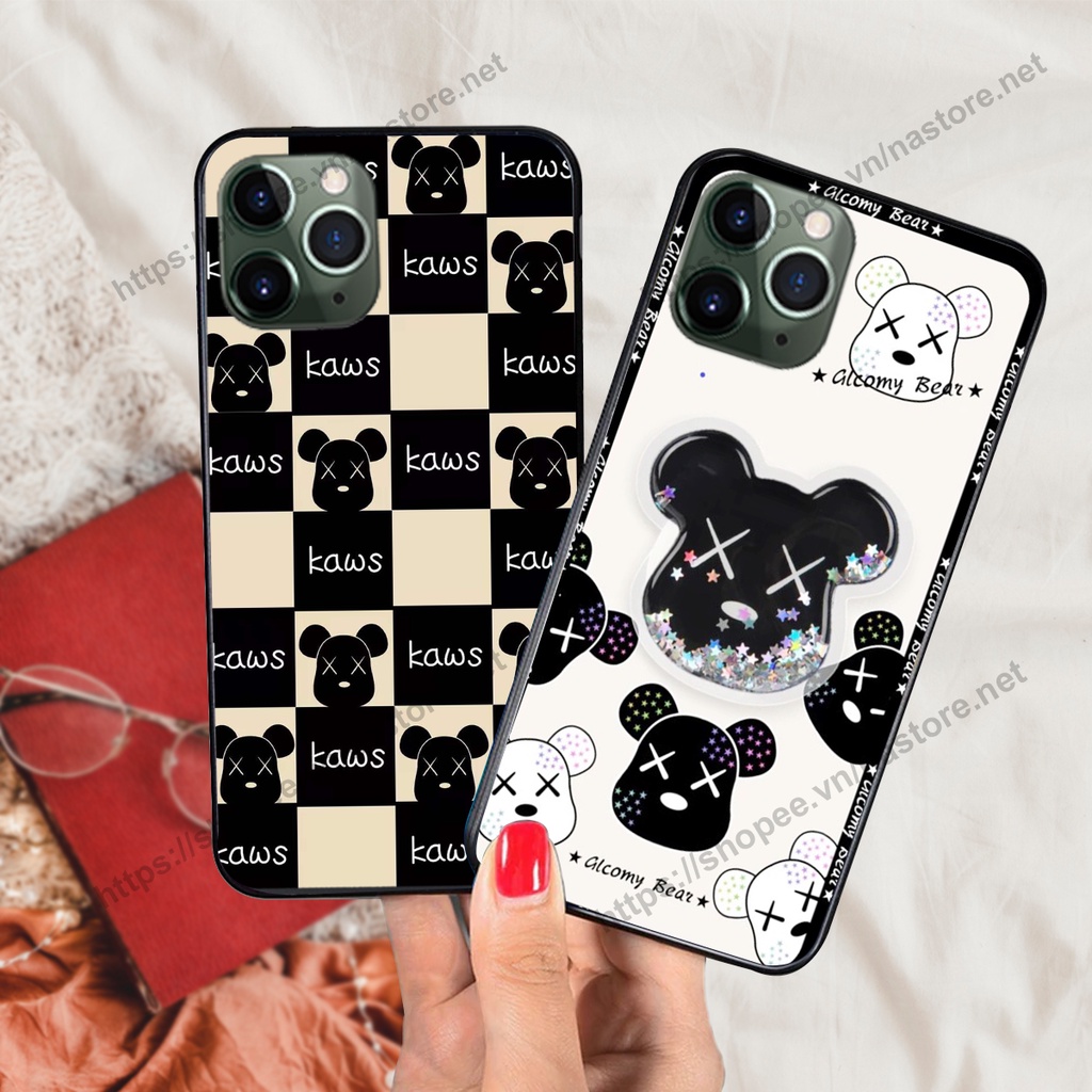 Ốp lưng Iphone 11-IPHONE 11 PRO-IPHONE 11 PRO MAX trái tim họa tiết caro, mikey họa tiết beabrick kaws cute