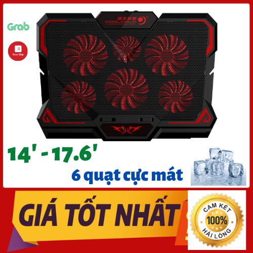 Đế Tản Nhiệt Laptop Cao Cấp Có Led Cực Mát Dành Cho Máy 12 inch Đến 17.6 inch