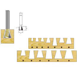 Mũi phay gỗ đuôi cá mộng mang cá Tideway cao cấp MSCA-TW
