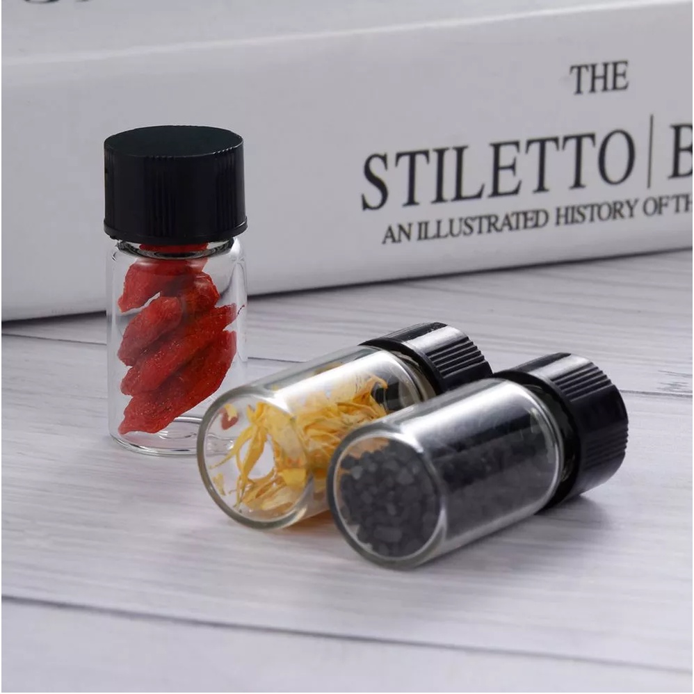 Chai lọ thủy tinh nắp vặn siêu kín /lọ vial 3ml 5ml 10ml 20ml 40ml 60ml đựng chiết tinh dầu, hóa chất, mỹ phẩm, serum