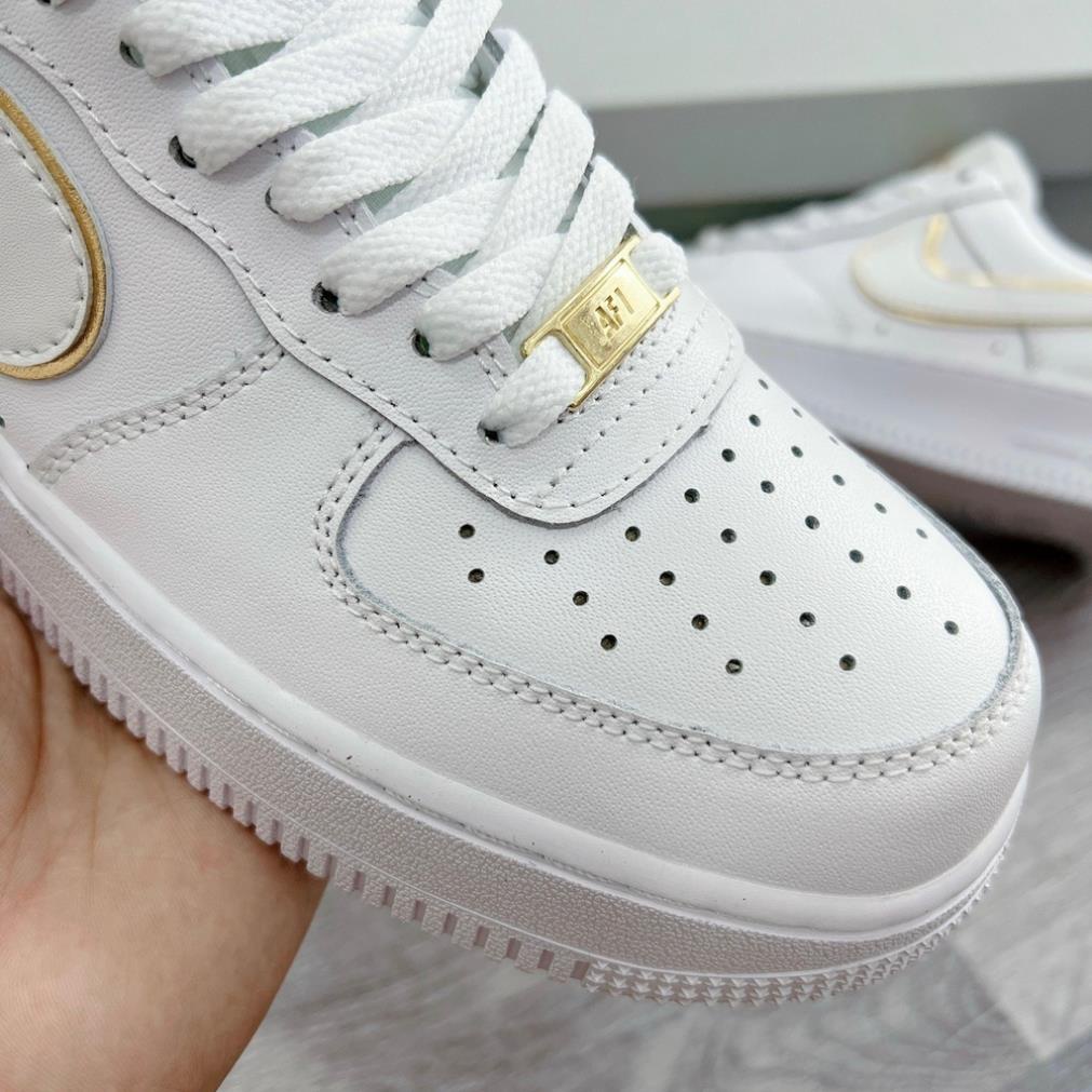 Giày thể thao AF1 Metallic gold Trắng Vệt Gold nam nữ hot trend 2022 tôn dáng hàng FullBoxBill